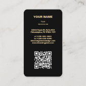 Moderne Berufliche Visitenkarte für Unternehmer (Rückseite)