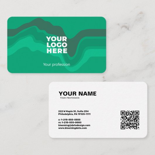 Moderne Berufliche Visitenkarte für Unternehmer (Vorne/Hinten)