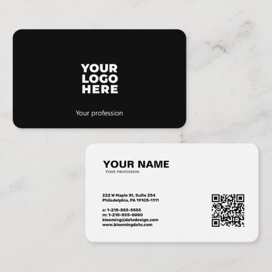 Moderne Berufliche Visitenkarte für Unternehmer (Vorne/Hinten)