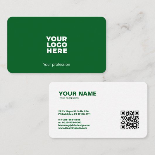 Moderne Berufliche Visitenkarte für Unternehmer (Vorne/Hinten)