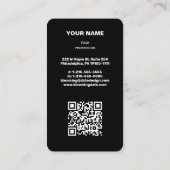 Moderne Berufliche Visitenkarte für Unternehmer (Rückseite)