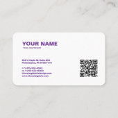 Moderne Berufliche Visitenkarte für Unternehmer (Rückseite)