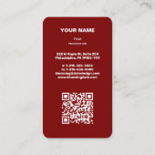 Moderne Berufliche Visitenkarte für Unternehmer (Rückseite)