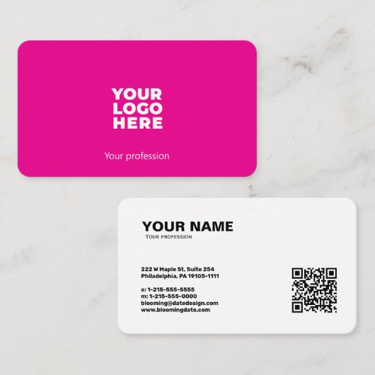 Moderne Berufliche Visitenkarte für Unternehmer (Vorne/Hinten)