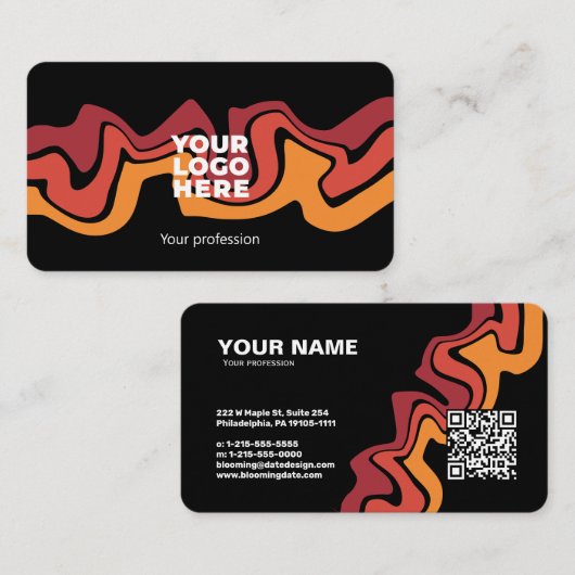 Moderne Berufliche Visitenkarte für Unternehmer (Vorne/Hinten)
