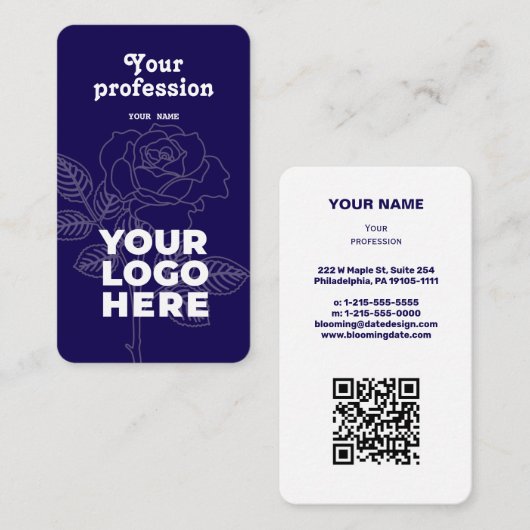Moderne Berufliche Visitenkarte für Unternehmer (Vorne/Hinten)