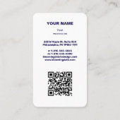 Moderne Berufliche Visitenkarte für Unternehmer (Rückseite)