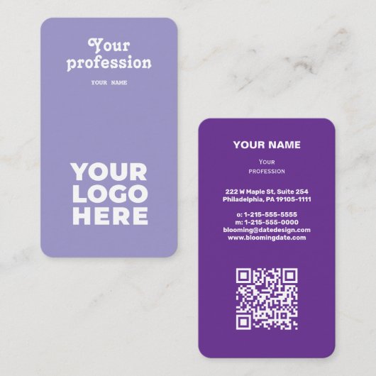 Moderne Berufliche Visitenkarte für Unternehmer (Vorne/Hinten)