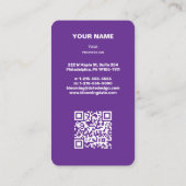 Moderne Berufliche Visitenkarte für Unternehmer (Rückseite)