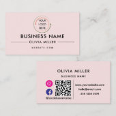 Moderne Berufliche Visitenkarte mit QR-Code (Vorne/Hinten)