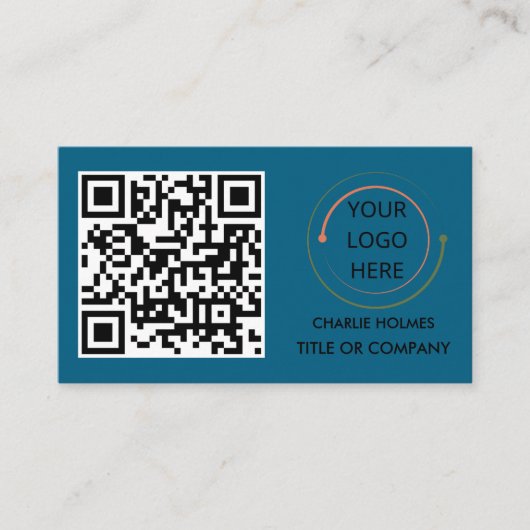 Moderne Berufliche Visitenkarte mit QR-Code (Vorderseite)