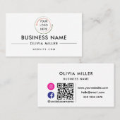 Moderne Berufliche Visitenkarte mit QR-Code (Vorne/Hinten)