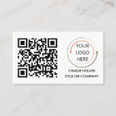 Moderne Berufliche Visitenkarte mit QR-Code (Vorderseite)