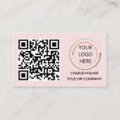 Moderne Berufliche Visitenkarte mit QR-Code (Vorderseite)