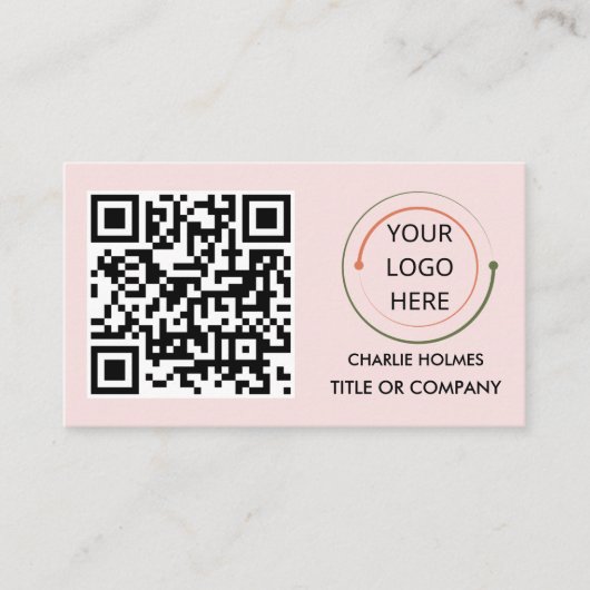 Moderne Berufliche Visitenkarte mit QR-Code (Vorderseite)