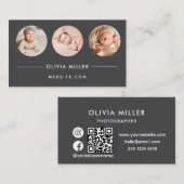 Moderne Berufliche Visitenkarte mit QR-Code (Vorne/Hinten)