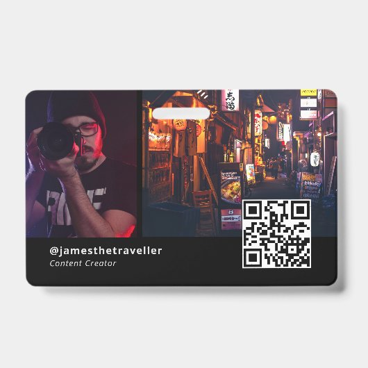 Moderne Berufliche Visitenkarte mit QR Code ID Ausweis (Vorderseite)