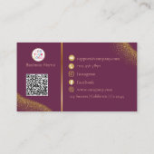 Moderne Berufliche Visitenkarten mit QR-Code Visitenkarte (Rückseite)