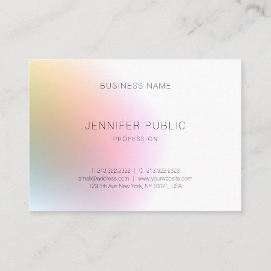 Moderne Berufliche Vorlage Elegant Visitenkarte (Rückseite)