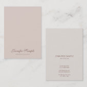 Moderne Berufliche Vorlage Elegantes Skript Einfac Visitenkarte (Vorne/Hinten)