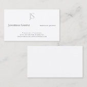 Moderne Berufliche Vorlage für Monogramm, Minimali Visitenkarte (Vorne/Hinten)