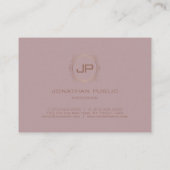 Moderne Berufliche Vorlage für Monogramm Visitenkarte (Rückseite)