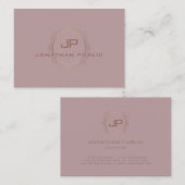 Moderne Berufliche Vorlage für Monogramm Visitenkarte (Vorne/Hinten)