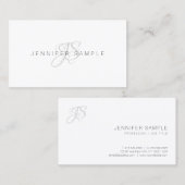 Moderne Berufliche Vorlage für Monogramm Visitenkarte (Vorne/Hinten)