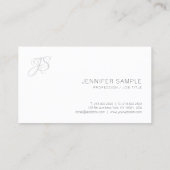 Moderne Berufliche Vorlage für Monogramm Visitenkarte (Rückseite)
