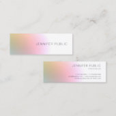 Moderne Berufliche Vorlage Trendfarben Mini Visitenkarte (Vorne/Hinten)