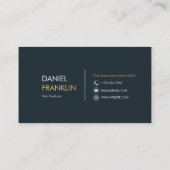 Moderne Berufliche Web Developer Business Card Visitenkarte (Rückseite)