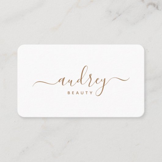 Moderne Berufliche Weißgoldsignatur Visitenkarte (Vorderseite)