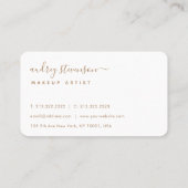 Moderne Berufliche Weißgoldsignatur Visitenkarte (Rückseite)