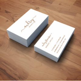 Moderne Berufliche Weißgoldsignatur Visitenkarte