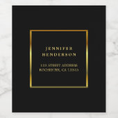 Moderne berufliche Werbeaktion in Schwarz und Gold Weinetikett (Einzelnes Label)