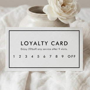 Moderne Berufliche White Loyalty Card Treuekarte