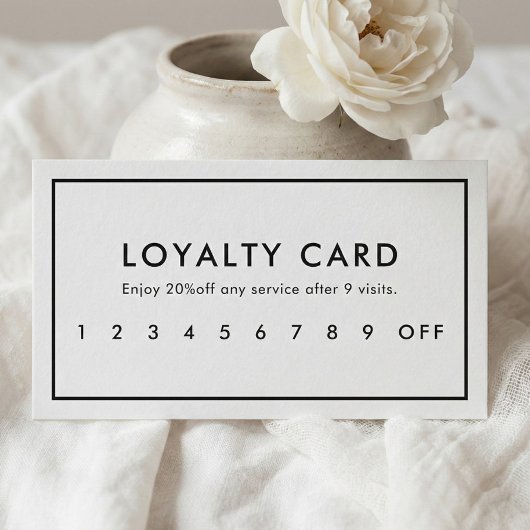 Moderne Berufliche White Loyalty Card Treuekarte