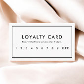 Moderne Berufliche White Loyalty Card Treuekarte