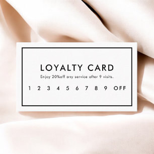 Moderne Berufliche White Loyalty Card Treuekarte