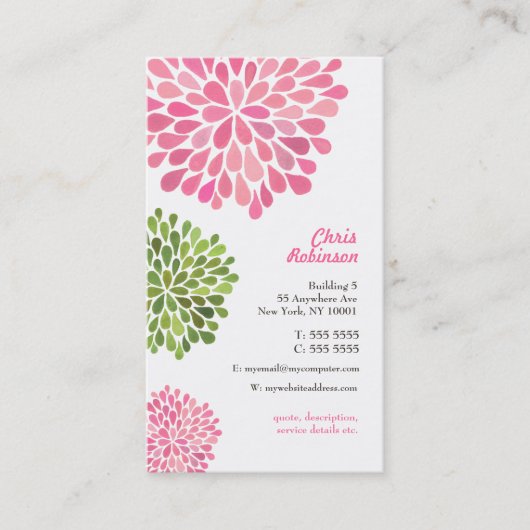 Moderne Berufliche Womens WAHM Business Card Visitenkarte (Vorderseite)