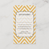 Moderne berufliche Zickzack Haar-Stylist-Karten Terminkarte (Rückseite)