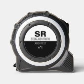 Moderne Berufsarchitektur Schwarz/Weiß Maßband (Vorderseite)