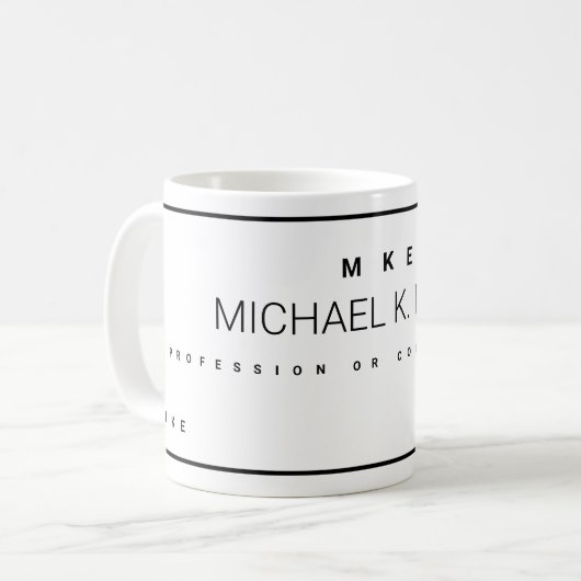Moderne Berufsbezeichnung Weiß Kaffeetasse (Vorderseite Links)