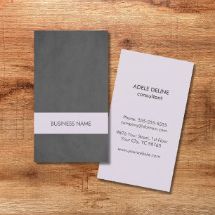 Moderne Beschaffenheits-grauer hellpurpurner Visitenkarte