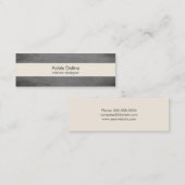 Moderne Beschaffenheits-grauer Innenarchitekt Mini Visitenkarte (Vorne/Hinten)