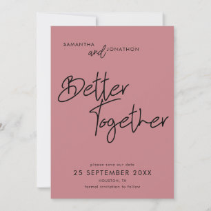 Moderne, bessere und bessere Rose Save The Date