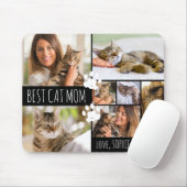 Moderne BEST CAT MAMA 8 Fotos Personalisiert Mousepad (Mit Mouse)