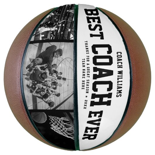 Moderne BEST COACH EVENT Coole Trendy Foto Collage Basketball (Vertikal)