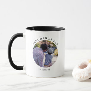 Moderne Best Dad By Par Personalisierte Foto Tasse
