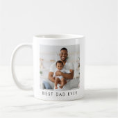 Moderne Best Dad Ever 2 Foto Kaffeetasse (Links)